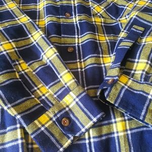 Flannel. blue and yellow.xlnt